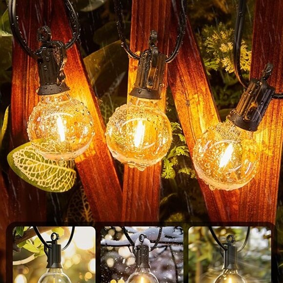 NEW Outdoor String Lights - Connectable Dimmable LED Patio String Lights - Picture 7 of 10